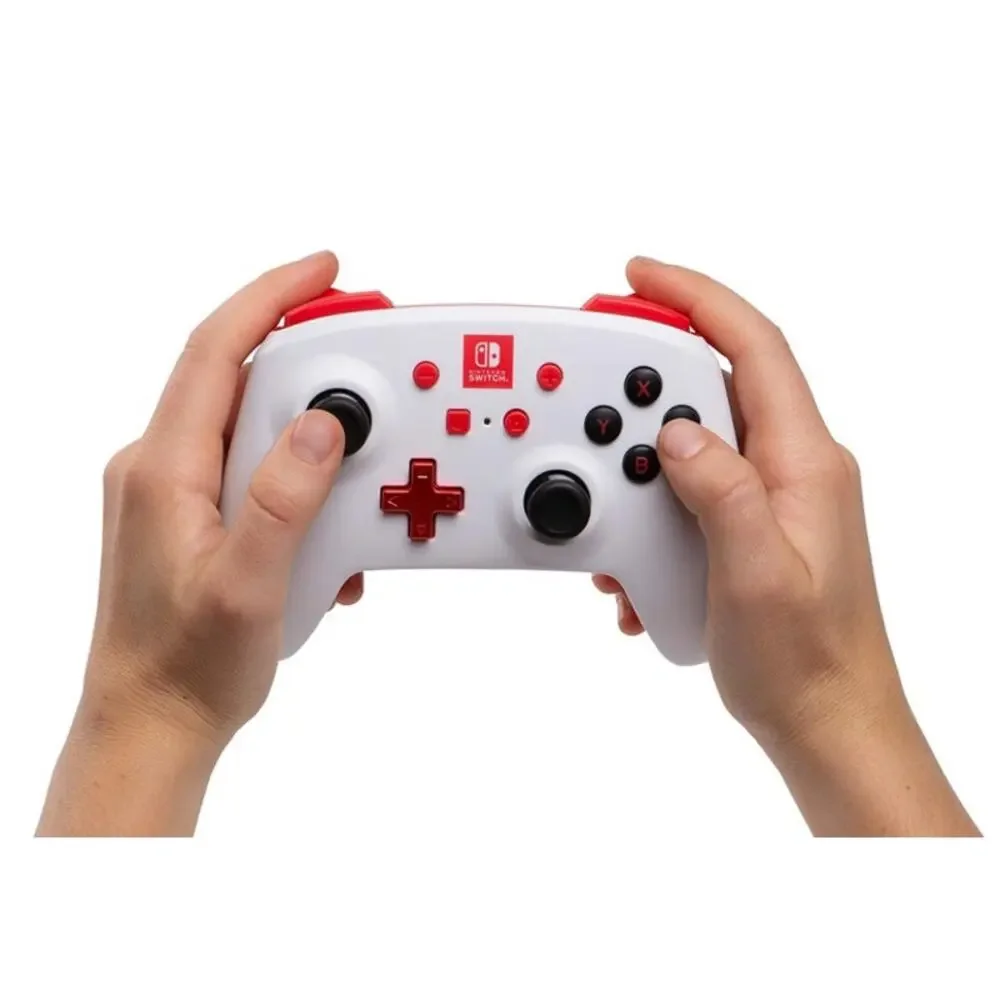 Nintendo Switch White PowerA Enhanced Wireless Controller Video Gaming - Working